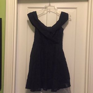Blossom black fit n flare dress